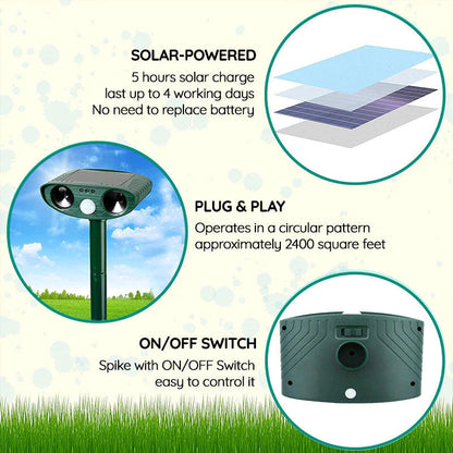 EcoGuard™ Ultrasonic Armadillo Repellent for Safe Yard Protection 5