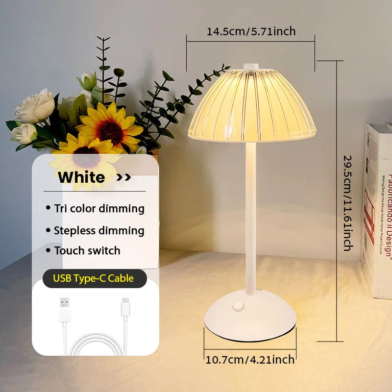 Elegant LED Dimmable Table Lamp™ - Stylish Cordless Lighting for Bedside or Desk 0