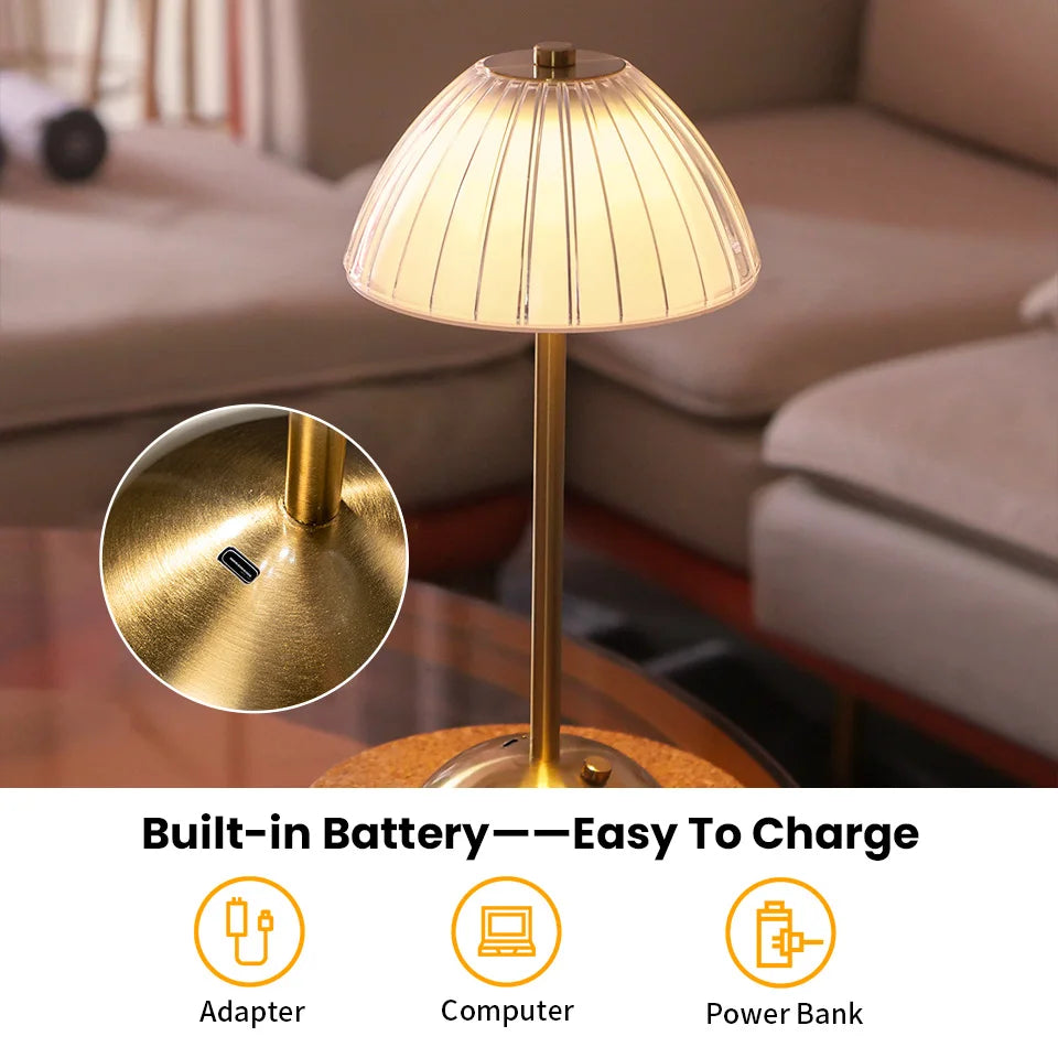 Elegant LED Dimmable Table Lamp™ - Stylish Cordless Lighting for Bedside or Desk 5