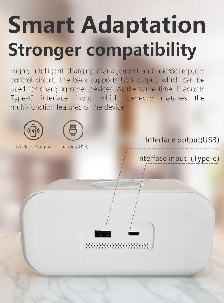 Multitime™ 2-in-1 Alarm Clock With Wireless Charging - Best Digital Clock For Easy Mornings