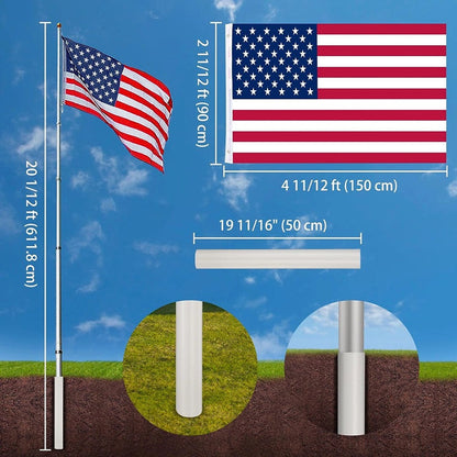 FlagMaster™ 25FT Heavy Duty Telescopic Flag Pole – Perfect for Patriotic Displays 5