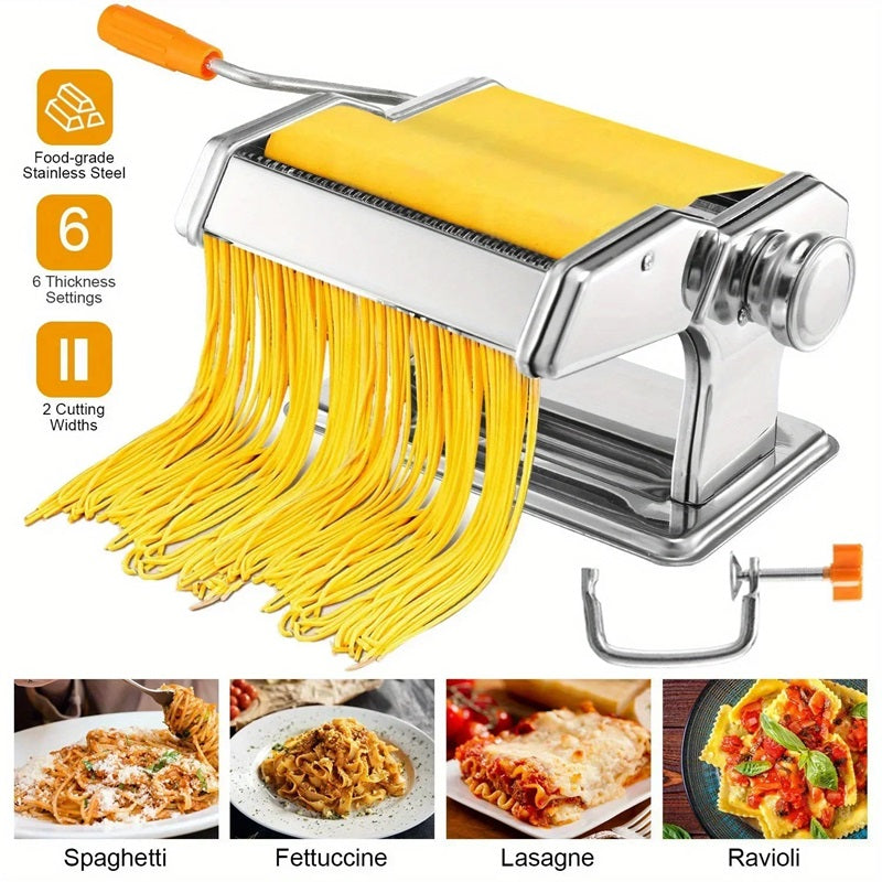 FreshPasta™ Compact Stainless Steel Pasta Maker Machine for Homemade Pasta Lovers 2