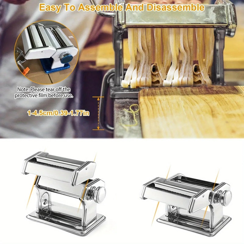 FreshPasta™ Compact Stainless Steel Pasta Maker Machine for Homemade Pasta Lovers 6