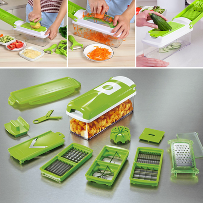 CulinaryPro™ 12-in-1 Multifunctional Vegetable Cutter for Effortless Meal Prep