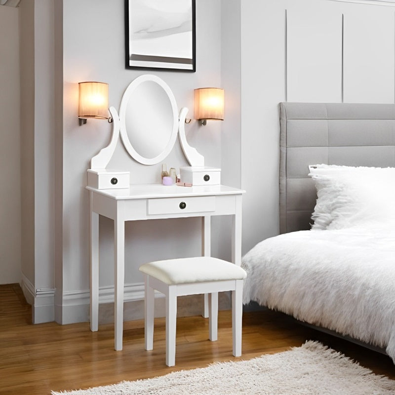 GlamNest™ Makeup Vanity Desk with Adjustable Mirror for Beauty Lovers 1