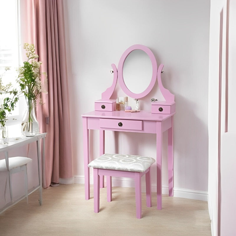 GlamNest™ Makeup Vanity Desk with Adjustable Mirror for Beauty Lovers 2