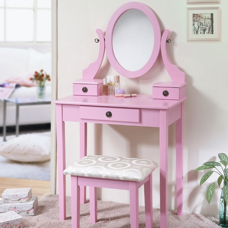 GlamNest™ Makeup Vanity Desk with Adjustable Mirror for Beauty Lovers 6