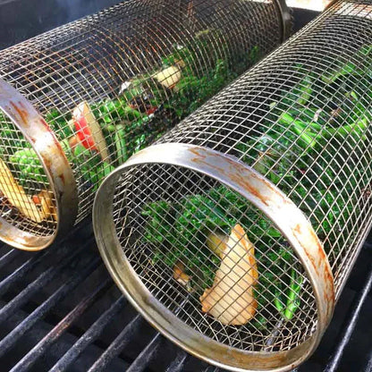 GrillMaster™ Rolling Stainless Steel Grill Basket for Perfectly Cooked Meals 3