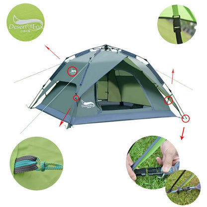 Desert Fox™ 3-4 Person Instant Camping Tent