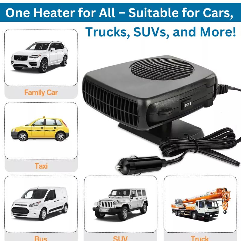 HeatWave™ Portable Car Heater™ – 12V Cigarette Lighter Heater for Rapid Defrosting 3