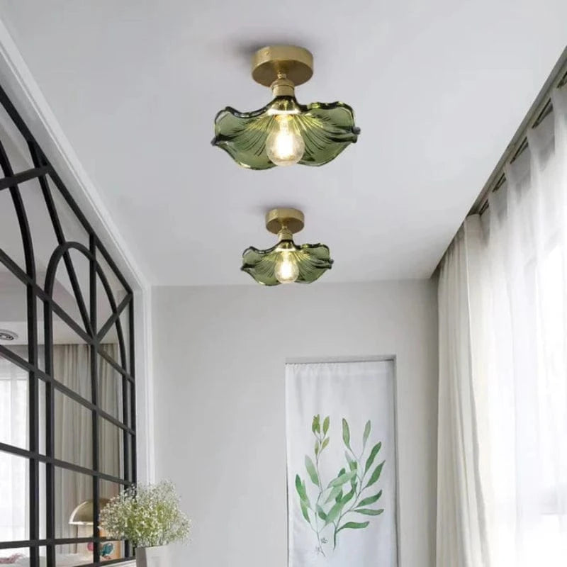 HibiscusGlow™ Flush Mount Ceiling Light - Elegant Scandinavian Design for Cozy Ambiance 1