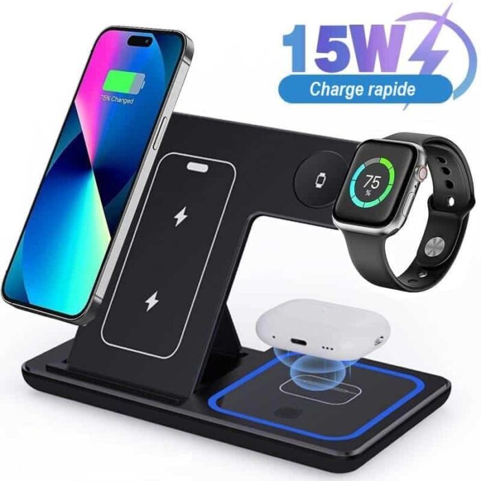 ChargeMate™ 3-in-1 Wireless Charger for Apple Devices - Fast Charging Station