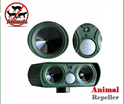 EcoGuard™ Solar Cat Repellent - Ultrasonic Animal Repeller for Outdoor Spaces