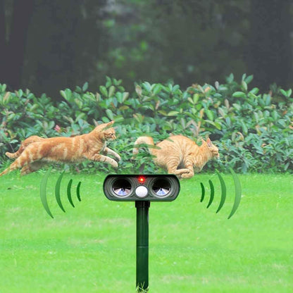 EcoGuard™ Solar Cat Repellent - Ultrasonic Animal Repeller for Outdoor Spaces