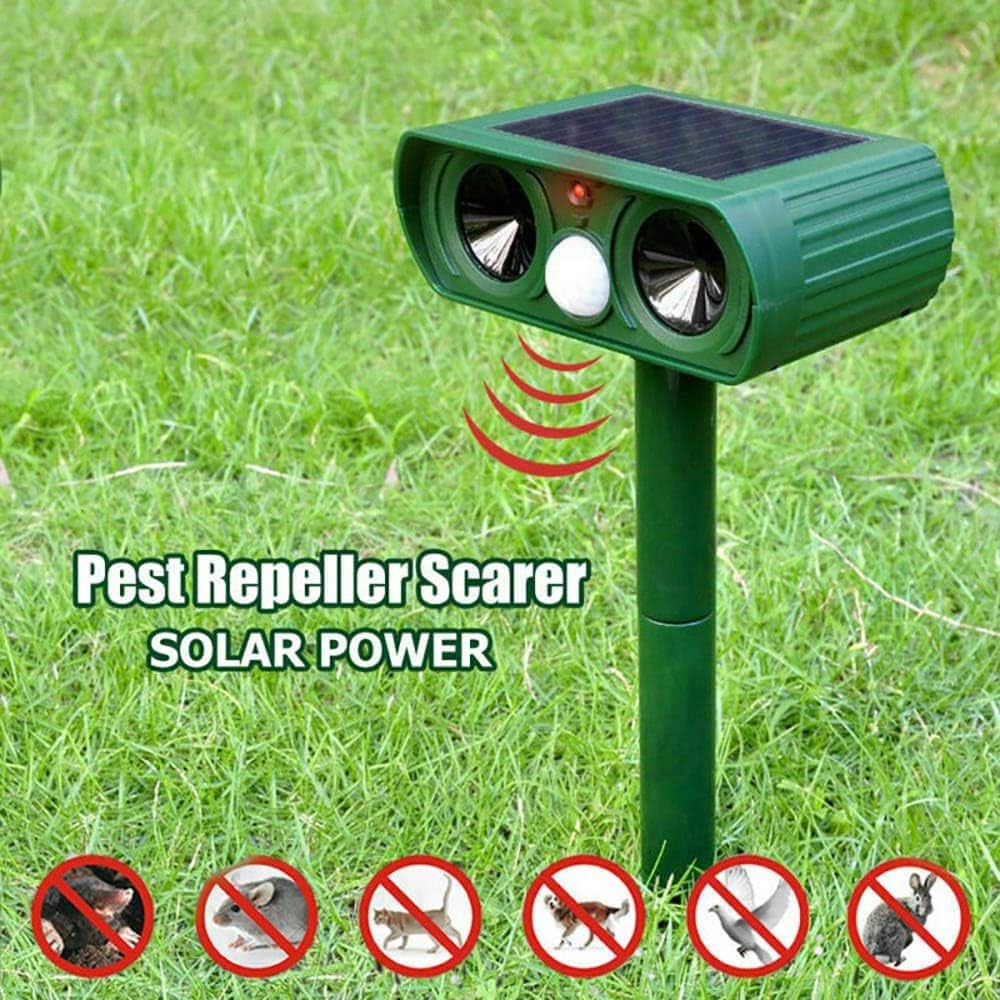 EcoGuard™ Solar Cat Repellent - Ultrasonic Animal Repeller for Outdoor Spaces