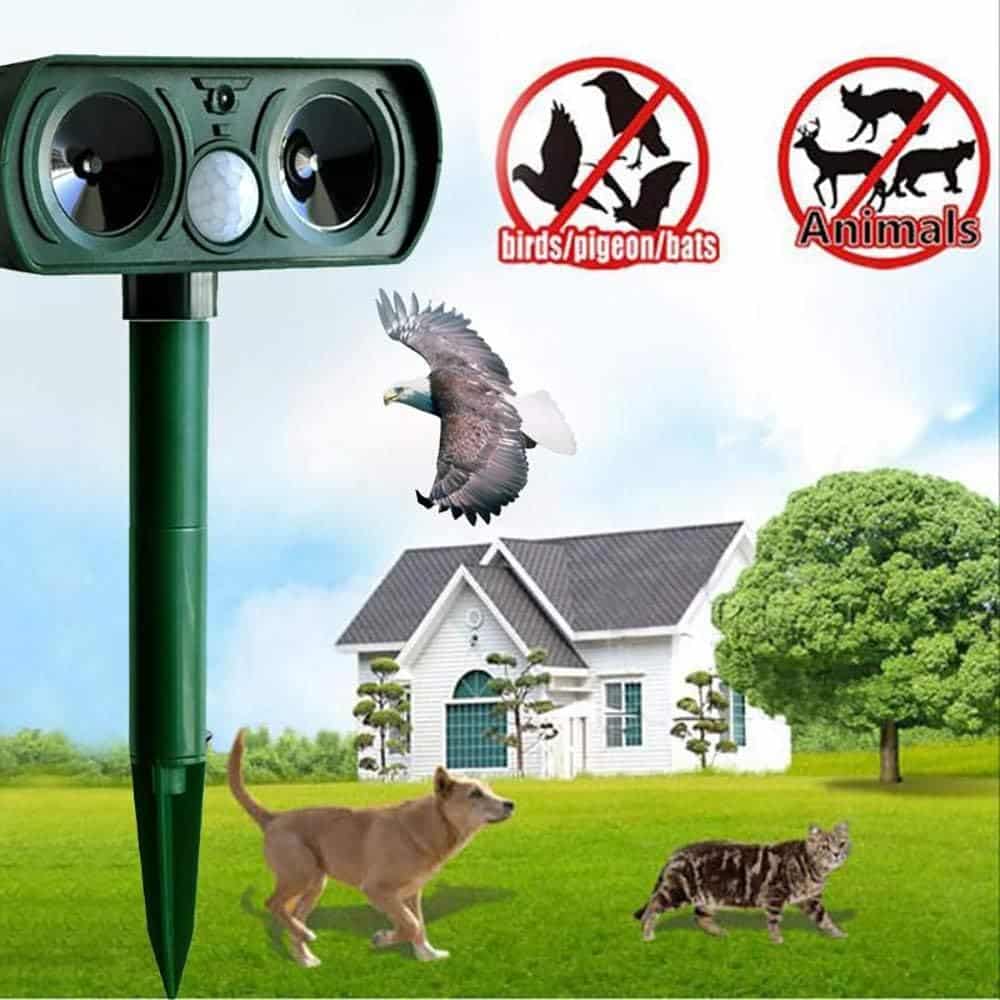 EcoGuard™ Solar Cat Repellent - Ultrasonic Animal Repeller for Outdoor Spaces