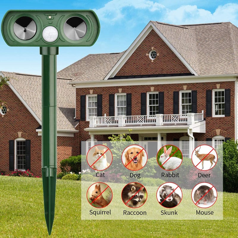 EcoGuard™ Solar Cat Repellent - Ultrasonic Animal Repeller for Outdoor Spaces
