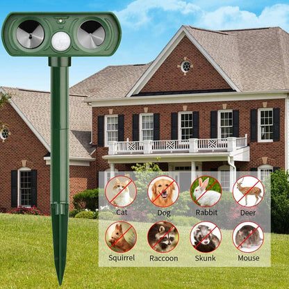 EcoGuard™ Solar Cat Repellent - Ultrasonic Animal Repeller for Outdoor Spaces