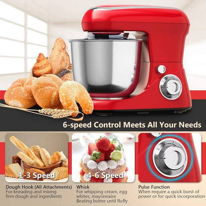 KitchenMaster™ 6-Speed Stand Mixer for Home Bakers and Cooking Enthusiasts 1