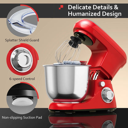 KitchenMaster™ 6-Speed Stand Mixer for Home Bakers and Cooking Enthusiasts 4