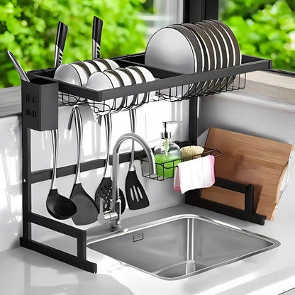 KitchenPro™ Adjustable Over The Sink Dish Drying Rack - Perfect For Small Spaces 0