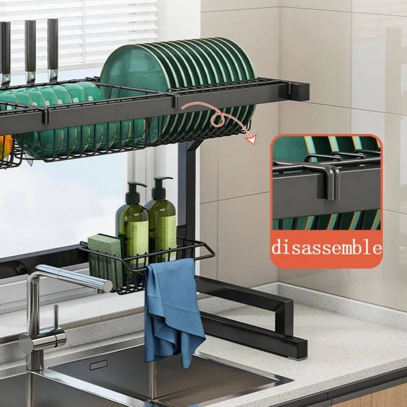 KitchenPro™ Adjustable Over The Sink Dish Drying Rack - Perfect For Small Spaces 2