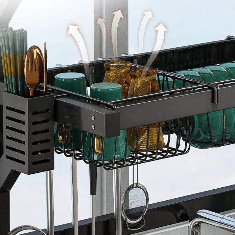 KitchenPro™ Adjustable Over The Sink Dish Drying Rack - Perfect For Small Spaces 5