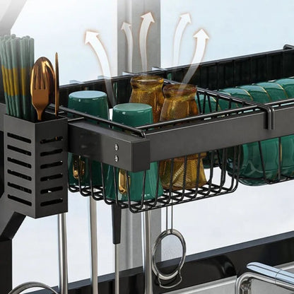 KitchenPro™ Adjustable Over The Sink Dish Drying Rack - Perfect For Small Spaces 5