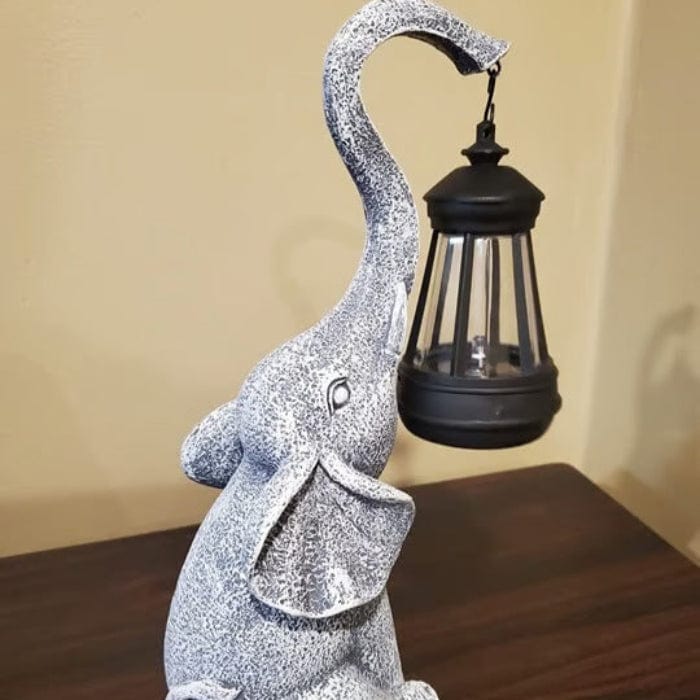 LuckyGlow™ Elephant Statue Lantern - Charming Solar Garden Ornament 1