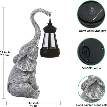 LuckyGlow™ Elephant Statue Lantern - Charming Solar Garden Ornament 5