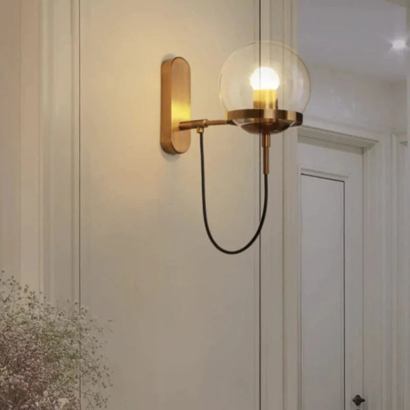 LumaGlow™ Industrial Wall Sconce Light - Elegant Glass Ball Design 5