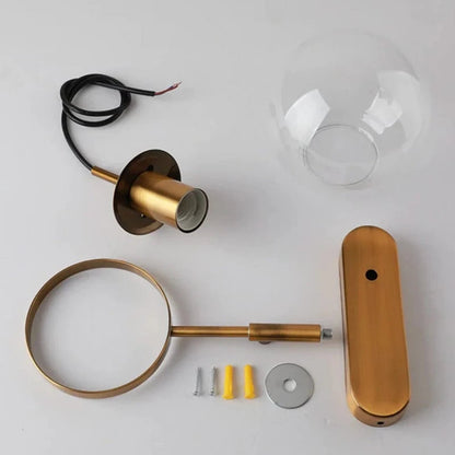 LumaGlow™ Industrial Wall Sconce Light - Elegant Glass Ball Design 6