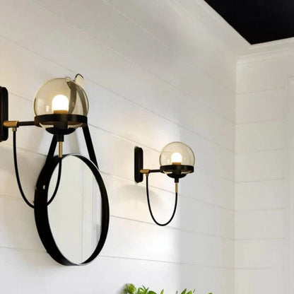 LumaGlow™ Industrial Wall Sconce Light - Elegant Glass Ball Design 8
