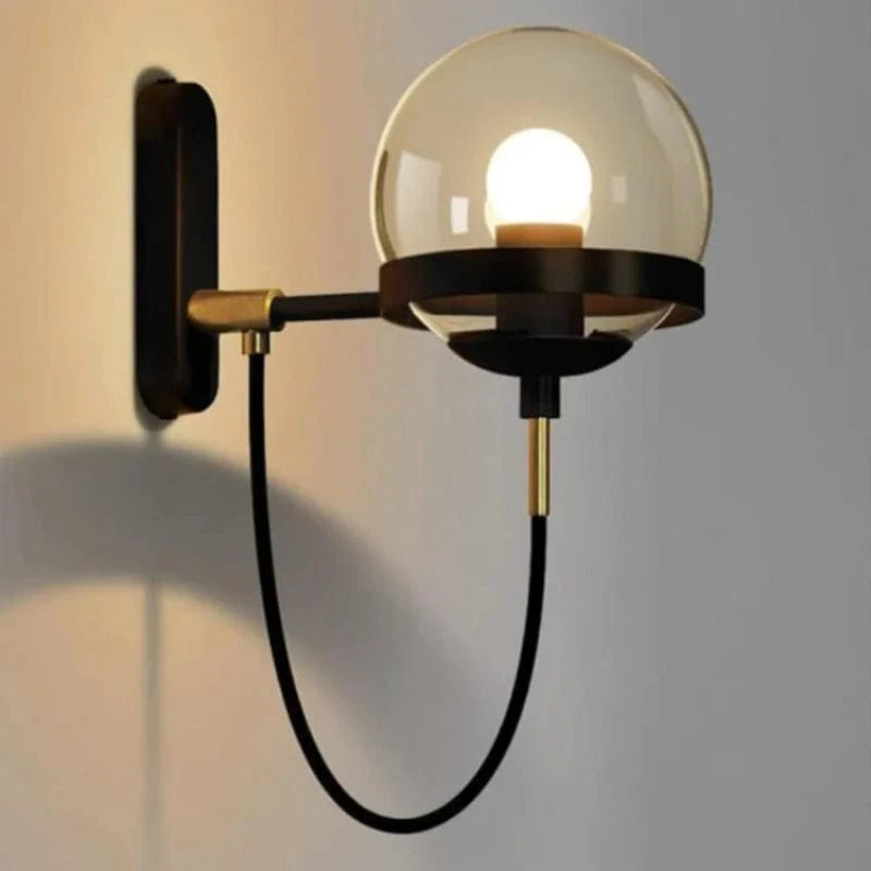 LumaGlow™ Industrial Wall Sconce Light - Elegant Glass Ball Design 9