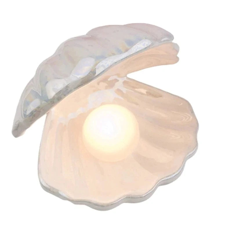 LumaGlow™ LED Night Light - Elegant Ceramic Seashell Design for Cozy Ambiance 0
