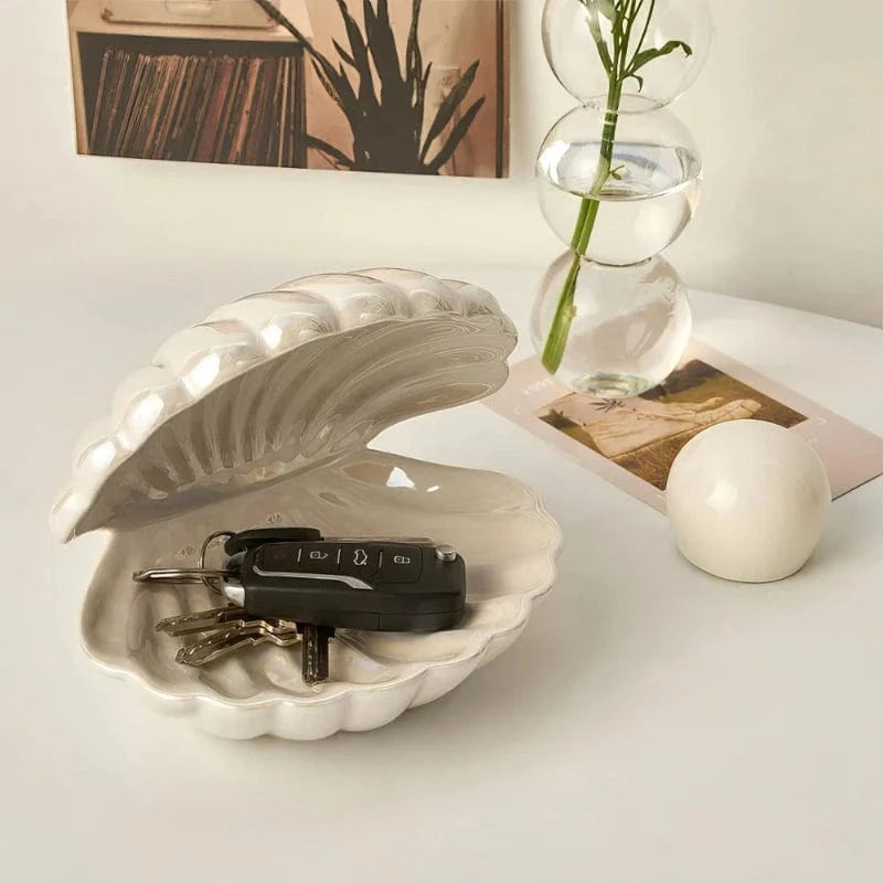 LumaGlow™ LED Night Light - Elegant Ceramic Seashell Design for Cozy Ambiance 3