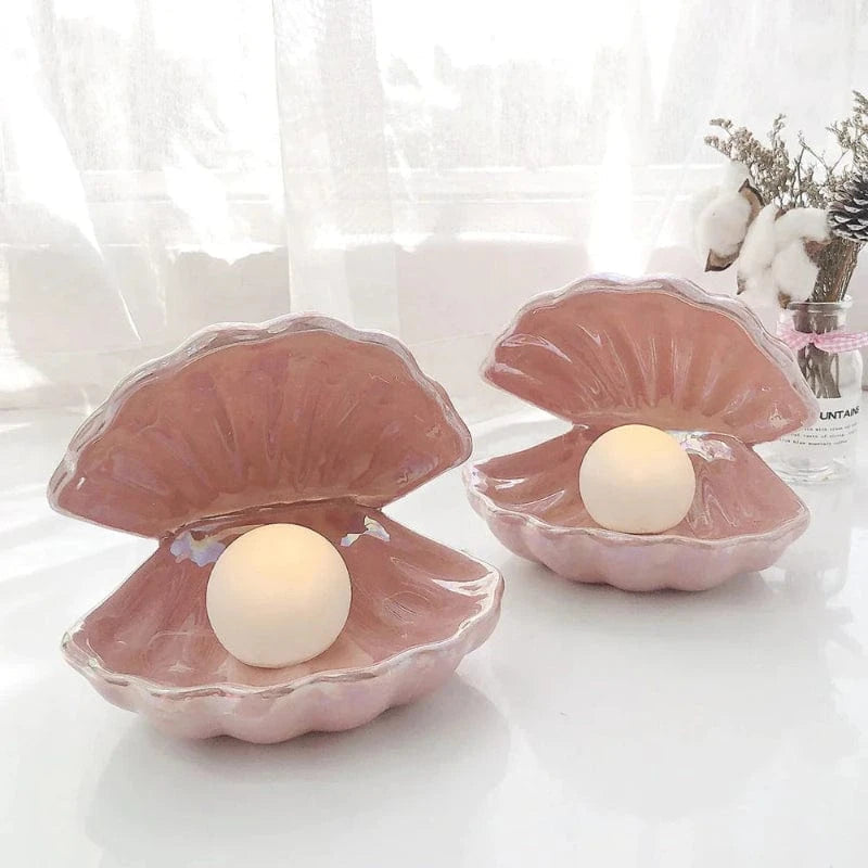 LumaGlow™ LED Night Light - Elegant Ceramic Seashell Design for Cozy Ambiance 6