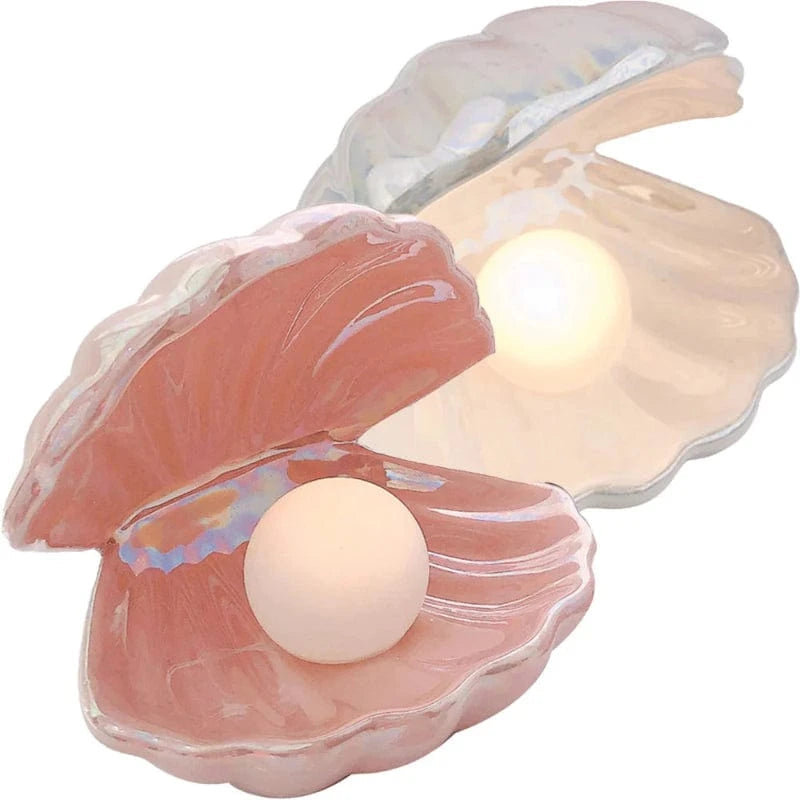 LumaGlow™ LED Night Light - Elegant Ceramic Seashell Design for Cozy Ambiance 8