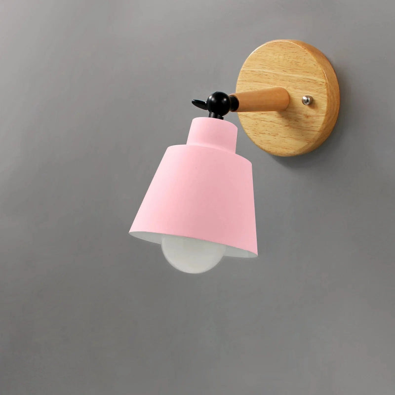 LumaGlow™ Rotating Wall Lamp - Elegant Matte Finish & Wooden Base 10