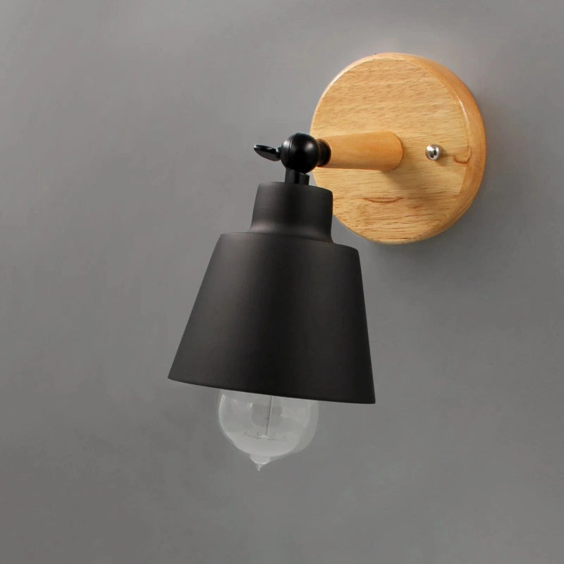 LumaGlow™ Rotating Wall Lamp - Elegant Matte Finish & Wooden Base 3