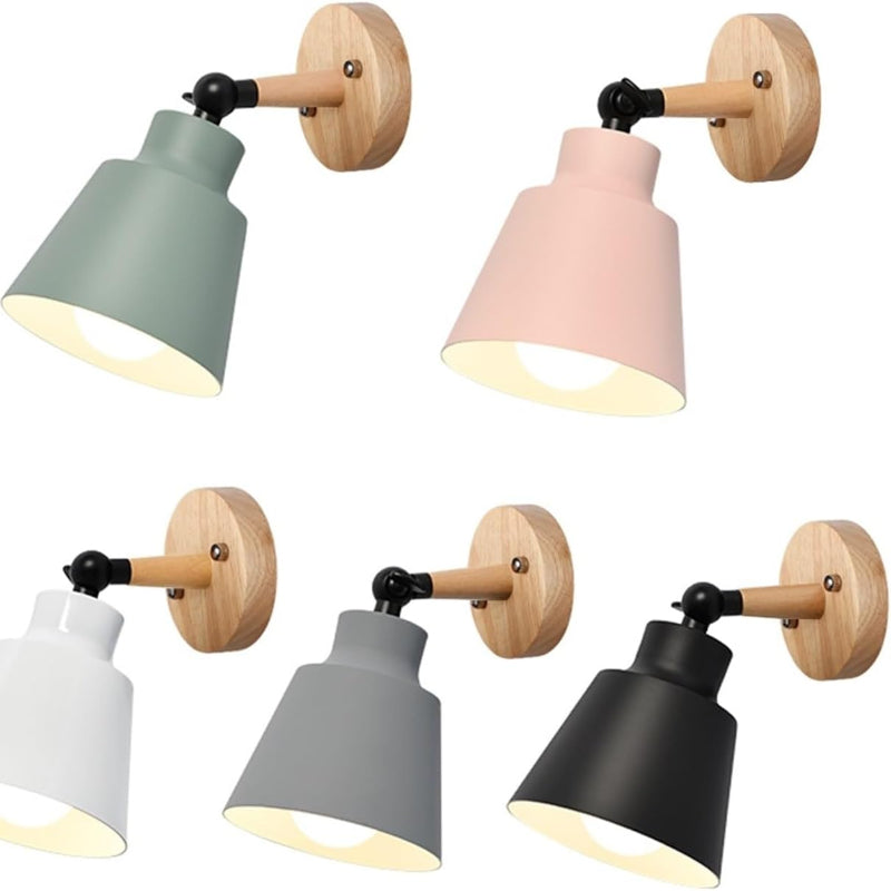 LumaGlow™ Rotating Wall Lamp - Elegant Matte Finish & Wooden Base 4