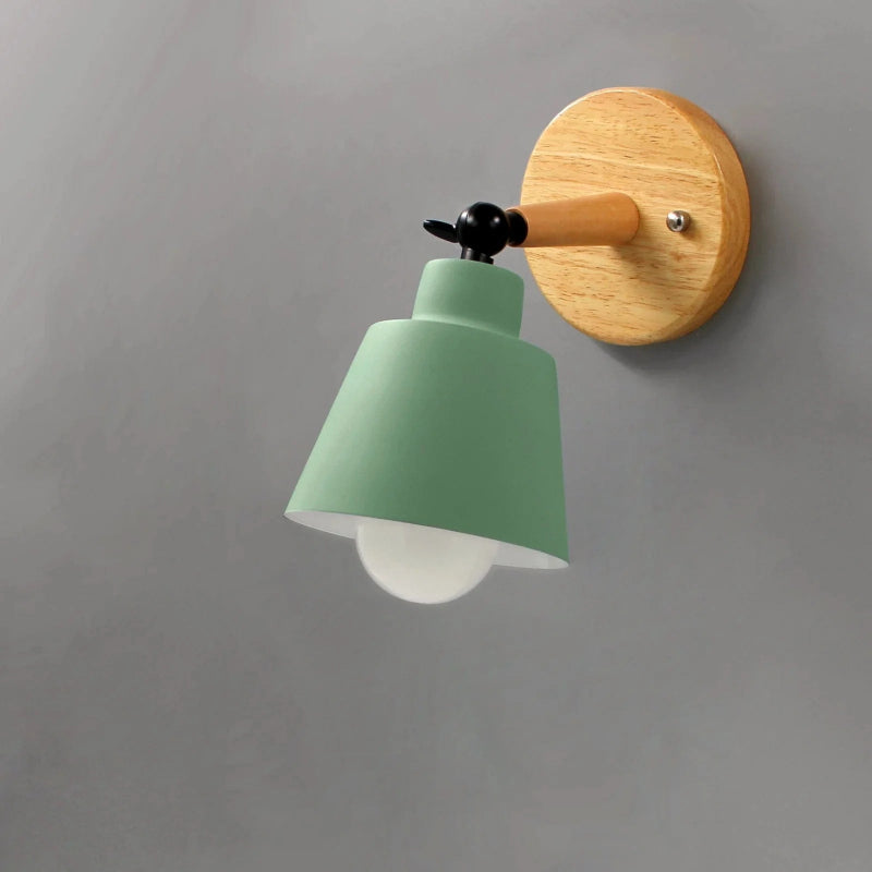 LumaGlow™ Rotating Wall Lamp - Elegant Matte Finish & Wooden Base 6