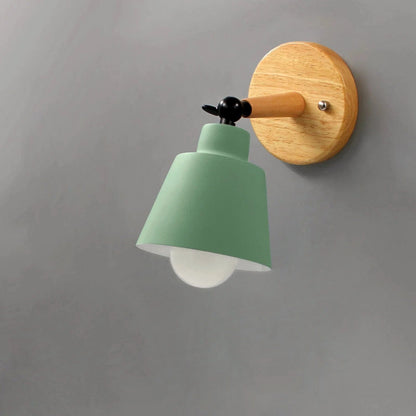 LumaGlow™ Rotating Wall Lamp - Elegant Matte Finish & Wooden Base 6