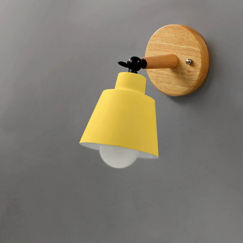LumaGlow™ Rotating Wall Lamp - Elegant Matte Finish & Wooden Base 7