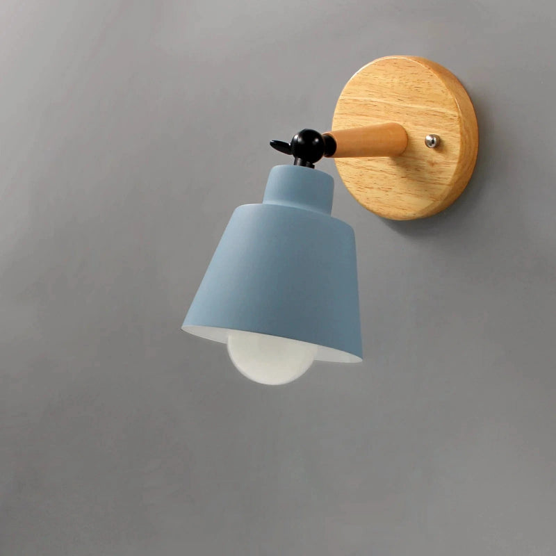 LumaGlow™ Rotating Wall Lamp - Elegant Matte Finish & Wooden Base 8