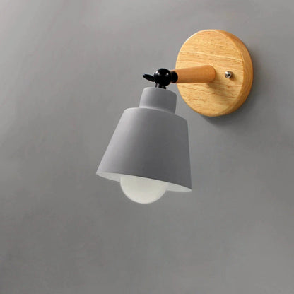 LumaGlow™ Rotating Wall Lamp - Elegant Matte Finish & Wooden Base 9
