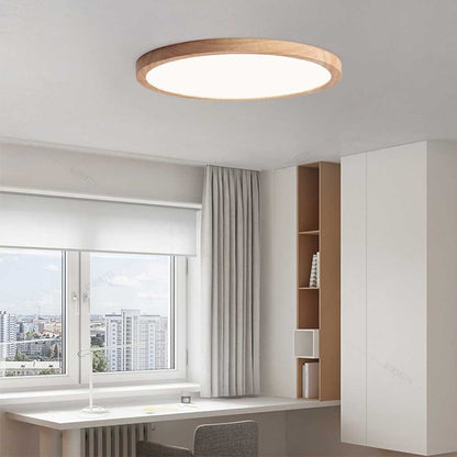 LumaGlow™ Ultra Thin Wooden Ceiling Lamp - Modern LED Ambiance 1