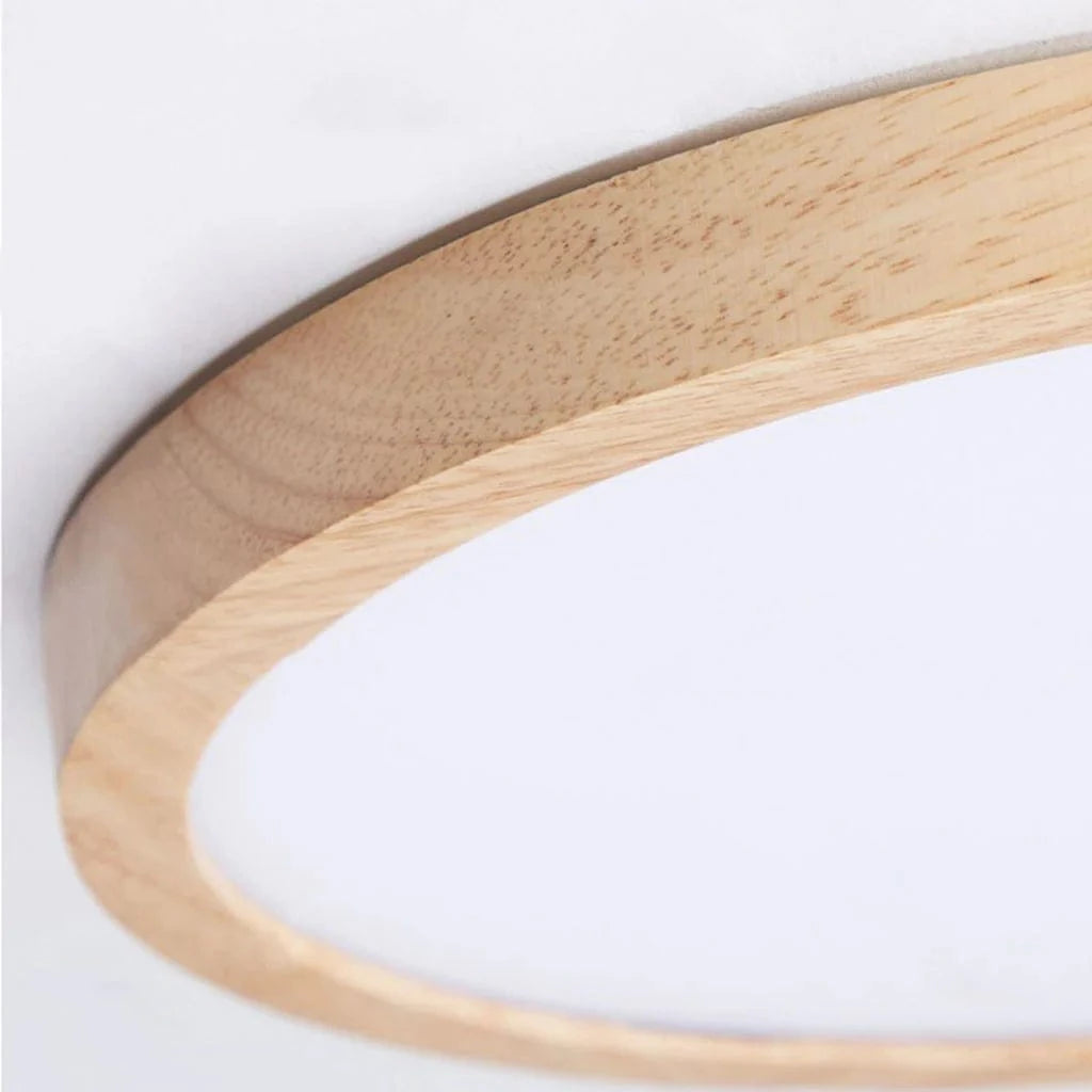 LumaGlow™ Ultra Thin Wooden Ceiling Lamp - Modern LED Ambiance 5