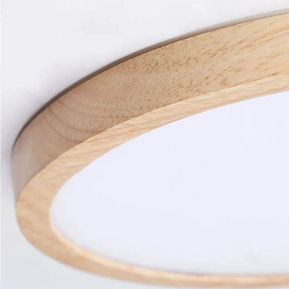 LumaGlow™ Ultra Thin Wooden Ceiling Lamp - Modern LED Ambiance 5