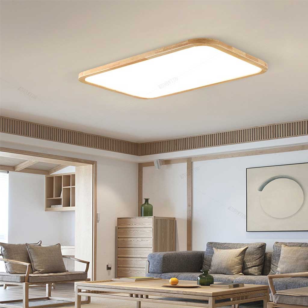 LumaGlow™ Ultra Thin Wooden Ceiling Lamp - Modern LED Ambiance 6